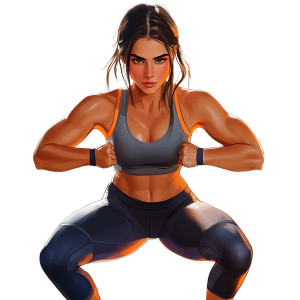 Woman Performing Squats Vinyl Car Decal Sticker – Waterproof & UV-Resistant 8" Woman Performing Squats Vinyl Car Decal Sticker – Waterproof & UV-Resistant 8"