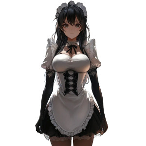 Anime Maid Giant Vinyl Car Decal Sticker – Waterproof & UV-Resistant 8"