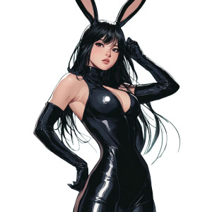 Bunny Girl Pose V2 Vinyl Car Decal Sticker – Waterproof & UV-Resistant 8"