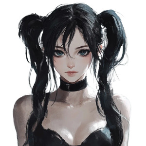 Anime Girl Ponytails V2 Vinyl Car Decal Sticker – Waterproof & UV-Resistant 8"