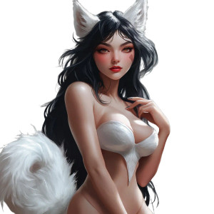 Realistic Ahri Rendition Vinyl Car Decal Sticker – Waterproof & UV-Resistant 8"