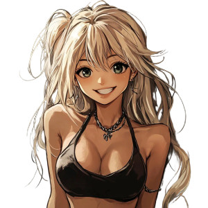 Gyaru Nagotoro Smiling V2 Vinyl Car Decal Sticker – Waterproof & UV-Resistant 8"