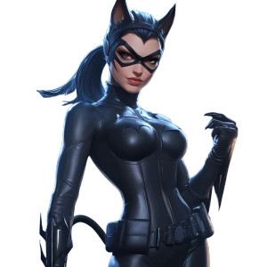 Sleek Catwoman Vinyl Car Decal Sticker – Waterproof & UV-Resistant 8"