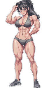 Shy Anime Bodybuilder Vinyl Car Decal Sticker – Waterproof & UV-Resistant 8" Shy Anime Bodybuilder Vinyl Car Decal Sticker – Waterproof & UV-Resistant 8"
