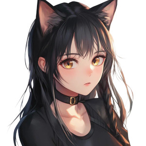 Anime Cat Girl V10 Vinyl Car Decal Sticker – Waterproof & UV-Resistant 8"