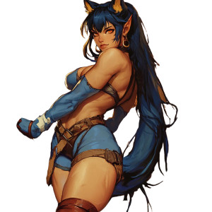 Blue Tiefling Warrior V3 Vinyl Car Decal Sticker – Waterproof & UV-Resistant 8" Blue Tiefling Warrior V3 Vinyl Car Decal Sticker – Waterproof & UV-Resistant 8"