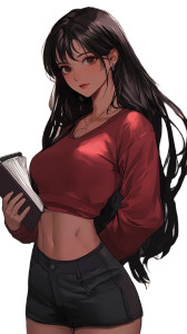 Anime College Student V3 Vinyl Car Decal Sticker – Waterproof & UV-Resistant 8"