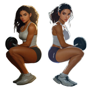 Fitness Girl Squatting Vinyl Car Decal Sticker – Waterproof & UV-Resistant 8" Fitness Girl Squatting Vinyl Car Decal Sticker – Waterproof & UV-Resistant 8"