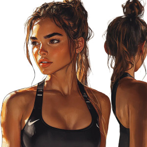 Gym Girl V3 Vinyl Car Decal Sticker – Waterproof & UV-Resistant 8"