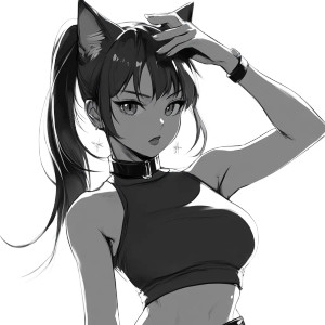 Catgirl Gesturing Vinyl Car Decal Sticker – Waterproof & UV-Resistant 8" Catgirl Gesturing Vinyl Car Decal Sticker – Waterproof & UV-Resistant 8"