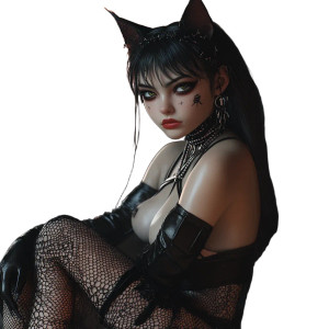 Catgirl Fishnets Vinyl Car Decal Sticker – Waterproof & UV-Resistant 8" Catgirl Fishnets Vinyl Car Decal Sticker – Waterproof & UV-Resistant 8"