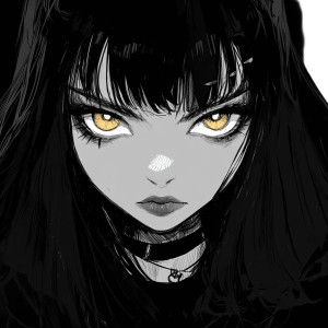 Dark Manga Avatar Vinyl Car Decal Sticker – Waterproof & UV-Resistant 8"