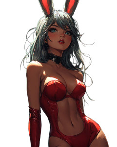 Goth Bunny Manga V2 Vinyl Car Decal Sticker – Waterproof & UV-Resistant 8"