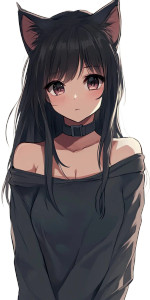 Anime Cat Ear Mage Vinyl Car Decal Sticker – Waterproof & UV-Resistant 8"