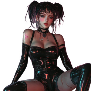 Beautiful E-Girl Vinyl Car Decal Sticker – Waterproof & UV-Resistant 8"