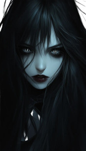 Mysterious Vampire Girl V2 Vinyl Car Decal Sticker – Waterproof & UV-Resistant 8" Mysterious Vampire Girl V2 Vinyl Car Decal Sticker – Waterproof & UV-Resistant 8"