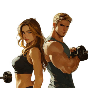 Morning Exercises Duo Vinyl Car Decal Sticker – Waterproof & UV-Resistant 8"