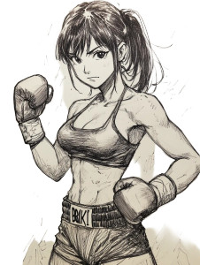 Baki Heroine Boxer Vinyl Car Decal Sticker – Waterproof & UV-Resistant 8"