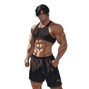 Muscular Anime Vtuber V2 Vinyl Car Decal Sticker – Waterproof & UV-Resistant 8" Muscular Anime Vtuber V2 Vinyl Car Decal Sticker – Waterproof & UV-Resistant 8"