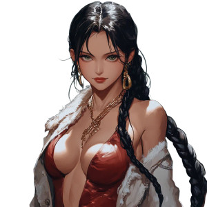 Boa Hancock Illustration V3 Vinyl Car Decal Sticker – Waterproof & UV-Resistant 8"