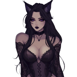 Gothic Cat Girl Vinyl Car Decal Sticker – Waterproof & UV-Resistant 8" Gothic Cat Girl Vinyl Car Decal Sticker – Waterproof & UV-Resistant 8"