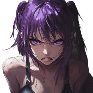 Angry Anime Girl V3 Vinyl Car Decal Sticker – Waterproof & UV-Resistant 8"