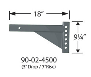 American Steel Weight Distribution Hitch Shank | Drop and Rise | Designed for Equal-i-zer Systems American Steel Weight Distribution Hitch Shank | Drop and Rise | Designed for Equal-i-zer Systems