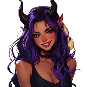 Evil Grin Tiefling Vinyl Car Decal Sticker – Waterproof & UV-Resistant 8" Evil Grin Tiefling Vinyl Car Decal Sticker – Waterproof & UV-Resistant 8"