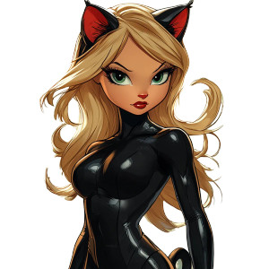 Kittycat Superheroine Vinyl Car Decal Sticker – Waterproof & UV-Resistant 8" Kittycat Superheroine Vinyl Car Decal Sticker – Waterproof & UV-Resistant 8"