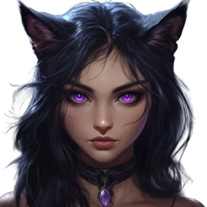 Therianthrope Cat Girl Vinyl Car Decal Sticker – Waterproof & UV-Resistant 8"