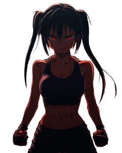 Fury Anime Girl Vinyl Car Decal Sticker – Waterproof & UV-Resistant 8"