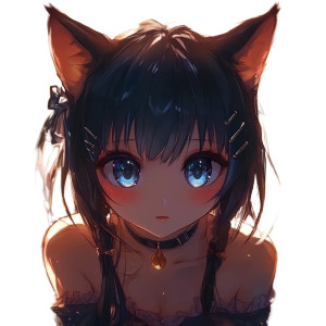 Anime Neko Girl Vinyl Car Decal Sticker – Waterproof & UV-Resistant 8"