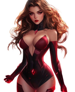 Scarlet Witch Art Vinyl Car Decal Sticker – Waterproof & UV-Resistant 8"
