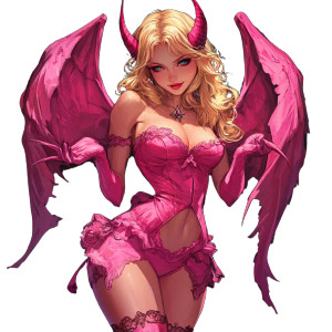 Lady Lucifer Vinyl Car Decal Sticker – Waterproof & UV-Resistant 8" Lady Lucifer Vinyl Car Decal Sticker – Waterproof & UV-Resistant 8"