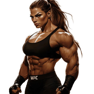 Muscular Wwe Diva Vinyl Car Decal Sticker – Waterproof & UV-Resistant 8"