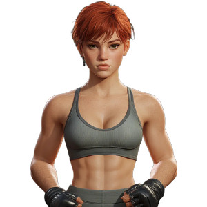 Red Haired Fighter Vinyl Car Decal Sticker – Waterproof & UV-Resistant 8" Red Haired Fighter Vinyl Car Decal Sticker – Waterproof & UV-Resistant 8"
