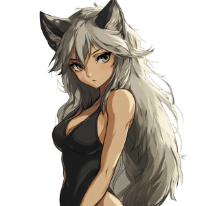 Wolf Girl Hybrid Vinyl Car Decal Sticker – Waterproof & UV-Resistant 8" Wolf Girl Hybrid Vinyl Car Decal Sticker – Waterproof & UV-Resistant 8"