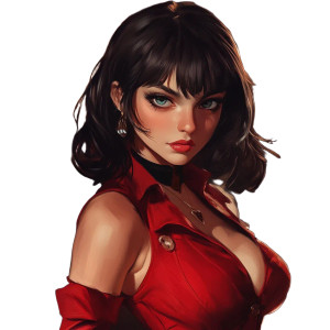 Sassy Bartender Anime Vinyl Car Decal Sticker – Waterproof & UV-Resistant 8"