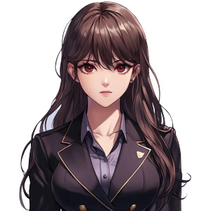 Wealthy Anime Schoolgirl Vinyl Car Decal Sticker – Waterproof & UV-Resistant 8"