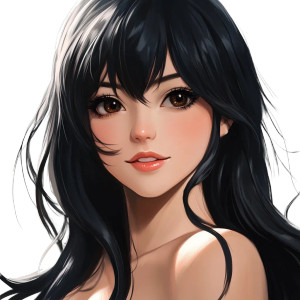 Anime Lady V4 Vinyl Car Decal Sticker – Waterproof & UV-Resistant 8"