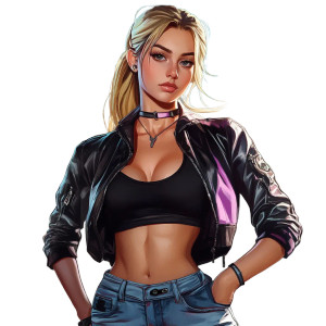 Gta Style Female Vinyl Car Decal Sticker – Waterproof & UV-Resistant 8"