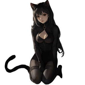 Anime Cat Woman V2 Vinyl Car Decal Sticker – Waterproof & UV-Resistant 8"