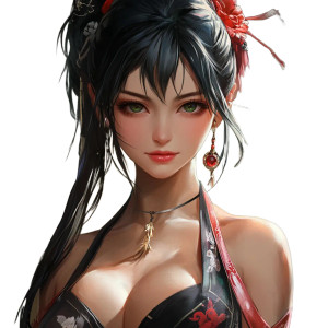 Anime Woman V34 Vinyl Car Decal Sticker – Waterproof & UV-Resistant 8"