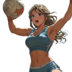 Anime Volleyball Player Vinyl Car Decal Sticker – Waterproof & UV-Resistant 8"