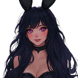 Witchy Rabbit-Eared Girl Vinyl Car Decal Sticker – Waterproof & UV-Resistant 8"