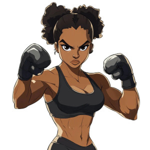 Stuntwoman Teaching Fight V2 Vinyl Car Decal Sticker – Waterproof & UV-Resistant 8"