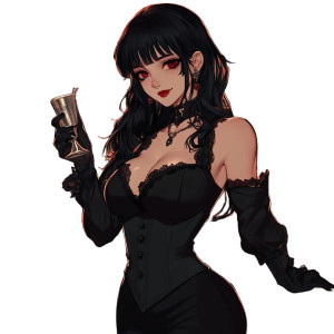 Goth Anime Bartender Vinyl Car Decal Sticker – Waterproof & UV-Resistant 8" Goth Anime Bartender Vinyl Car Decal Sticker – Waterproof & UV-Resistant 8"