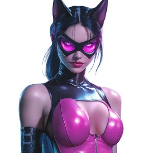 Pink Latex Catwoman Vinyl Car Decal Sticker – Waterproof & UV-Resistant 8" Pink Latex Catwoman Vinyl Car Decal Sticker – Waterproof & UV-Resistant 8"