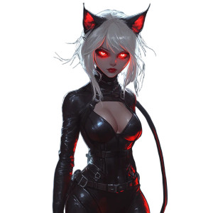 Gothic Catgirl Vinyl Car Decal Sticker – Waterproof & UV-Resistant 8" Gothic Catgirl Vinyl Car Decal Sticker – Waterproof & UV-Resistant 8"