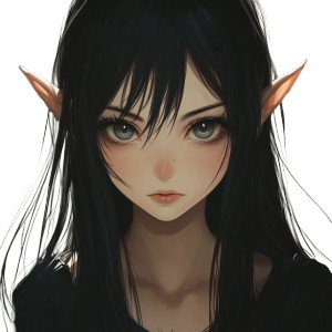 Anime Elf Girl Vinyl Car Decal Sticker – Waterproof & UV-Resistant 8"